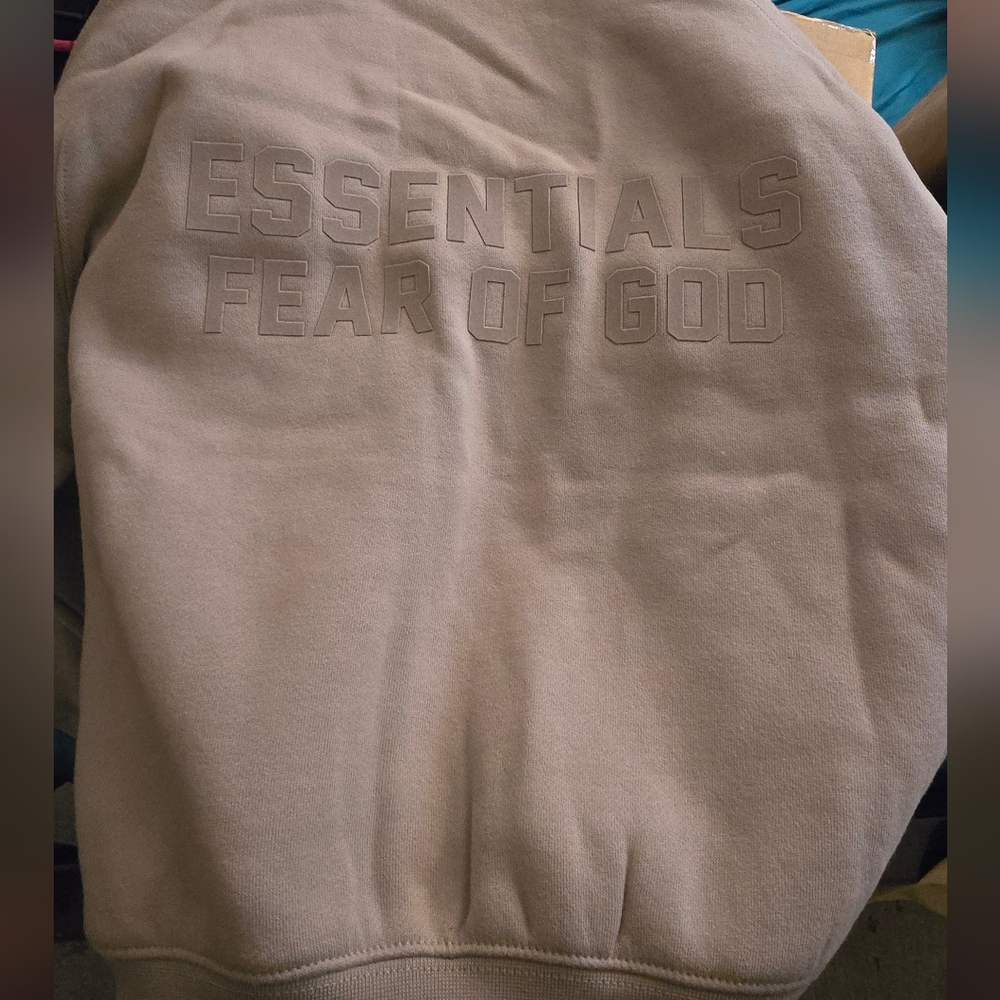 Essentials Fear of God Smoke Zip Up Hoodie